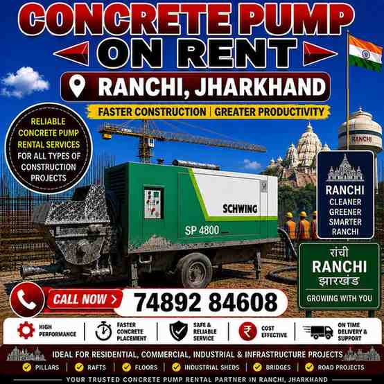 Concrete Pump on Rent in Ranchi